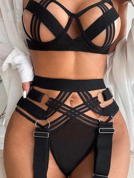 Anahi Lingerie Set - Black-Fascinating_Nights
